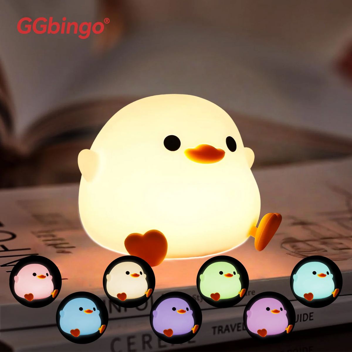 Cozy Capybara Soft Silicone Touch Night Light | Emotional Support Lamp (GL-005-CAPY)