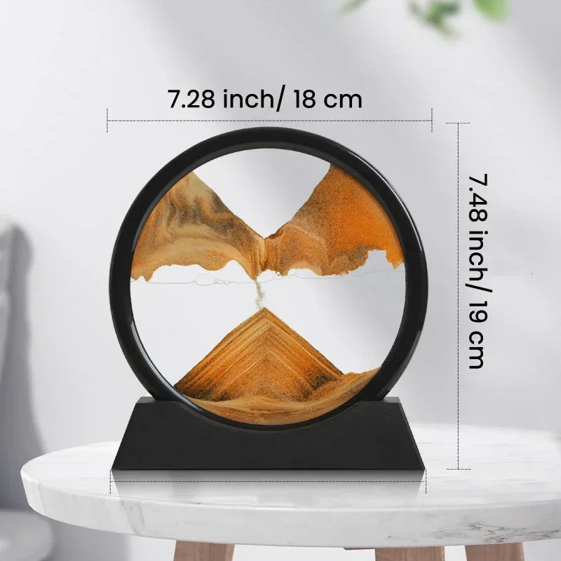 3D Moving Sand Art Motion Picture | Desktop Kinetic Relaxation Sandscape (GL-004-SAND)