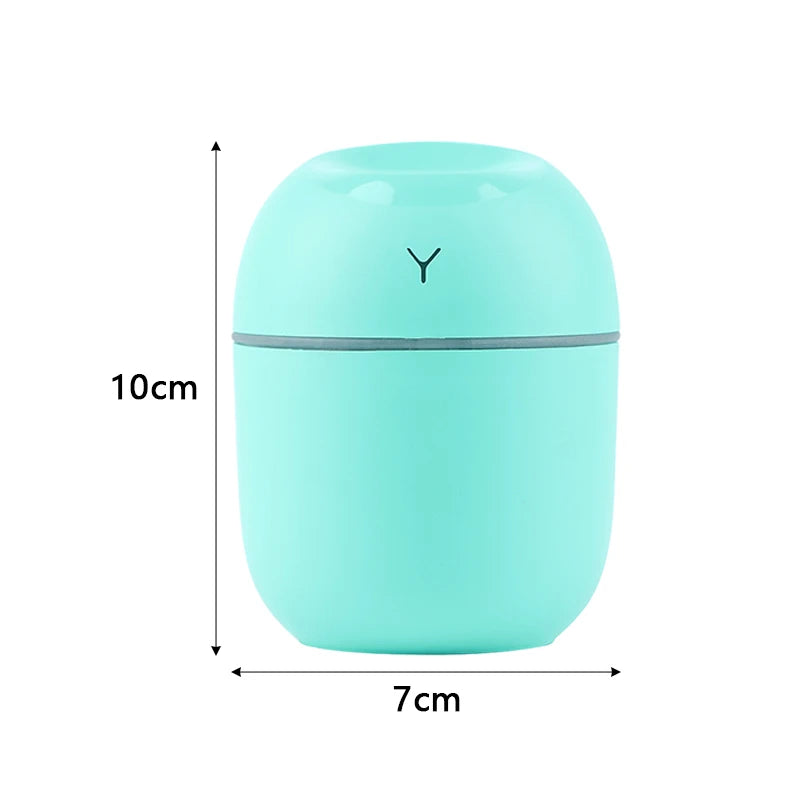 Portable USB Mini Air Humidifier & Essential Oil Diffuser with LED Light (GL-013-HUMID)