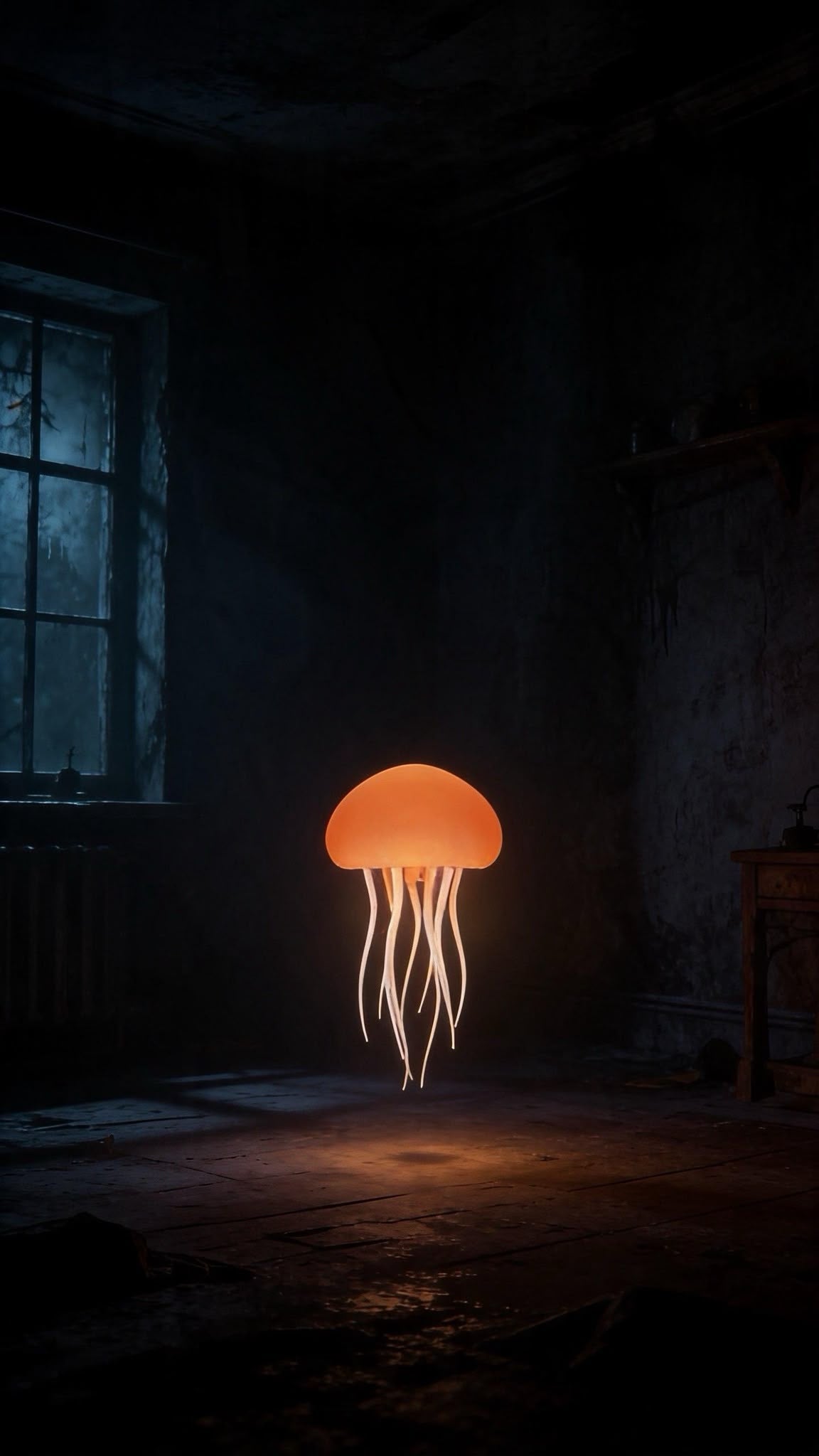 Ambient Floating LED Jellyfish Mood Lamp - USB Colorful Voice Control (GL-006-JELLY)