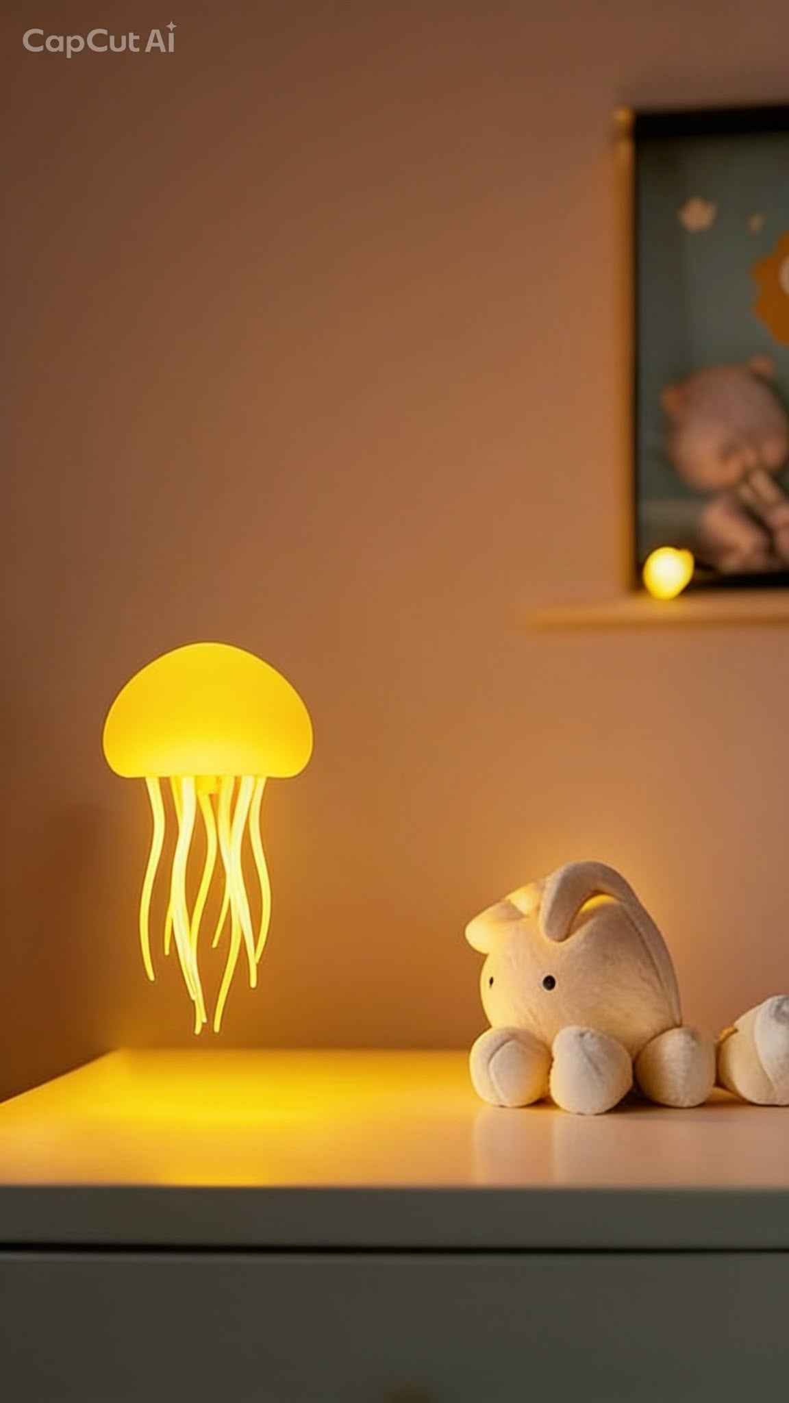 Ambient Floating LED Jellyfish Mood Lamp - USB Colorful Voice Control (GL-006-JELLY)
