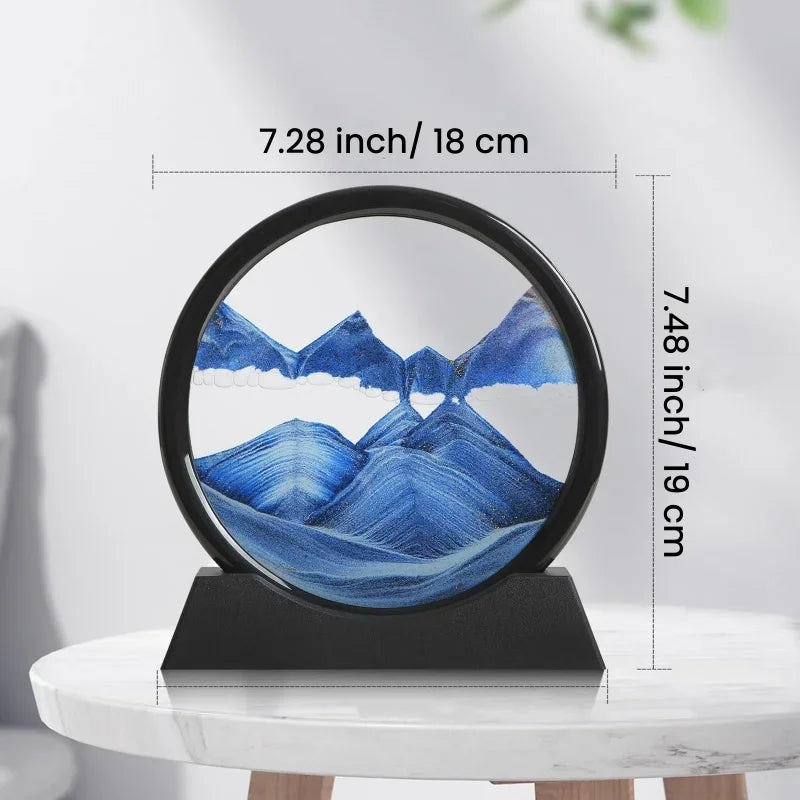 3D Moving Sand Art Motion Picture | Desktop Kinetic Relaxation Sandscape (GL-004-SAND)