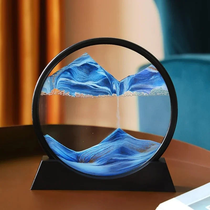 3D Moving Sand Art Motion Picture | Desktop Kinetic Relaxation Sandscape (GL-004-SAND)