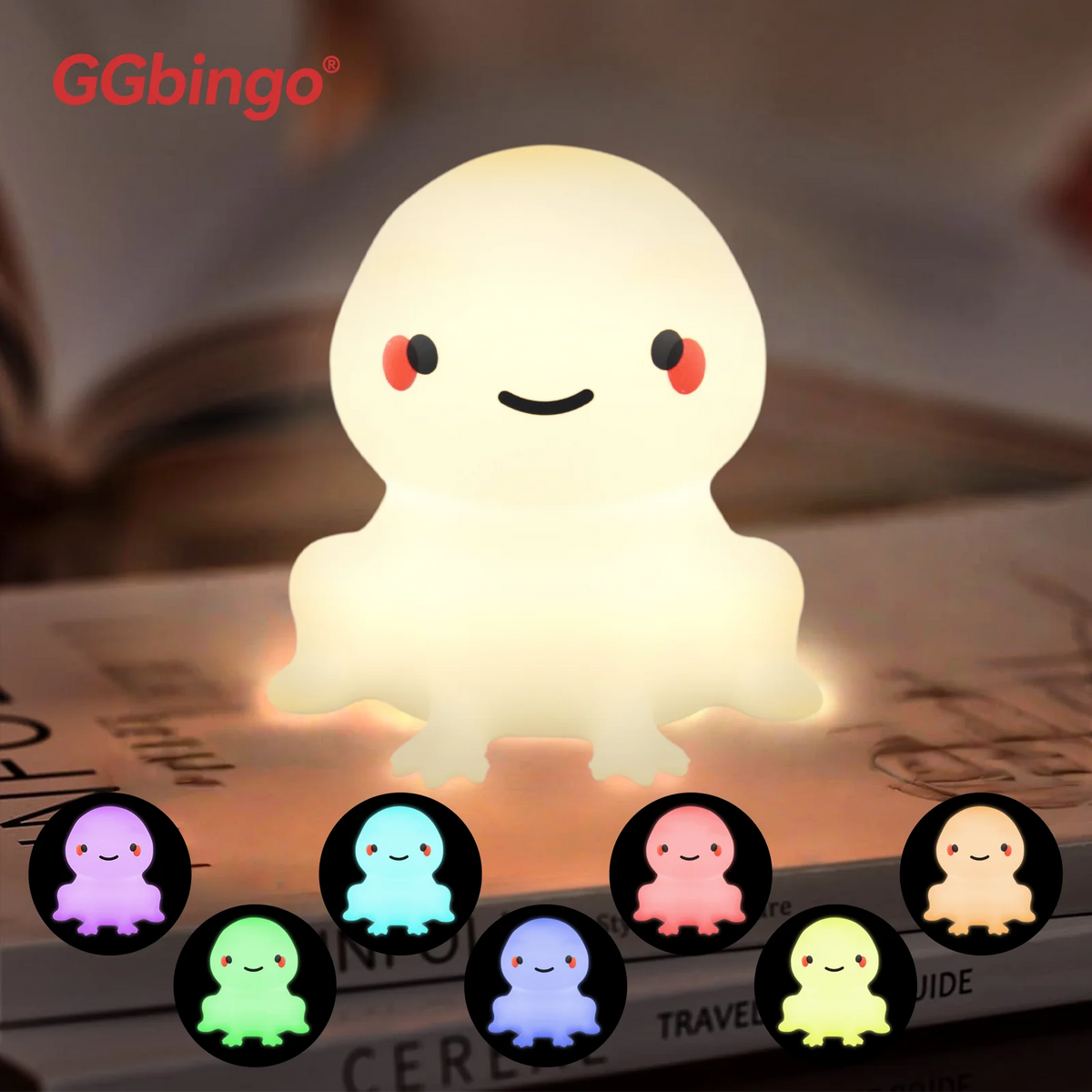 Cozy Capybara Soft Silicone Touch Night Light | Emotional Support Lamp (GL-005-CAPY)