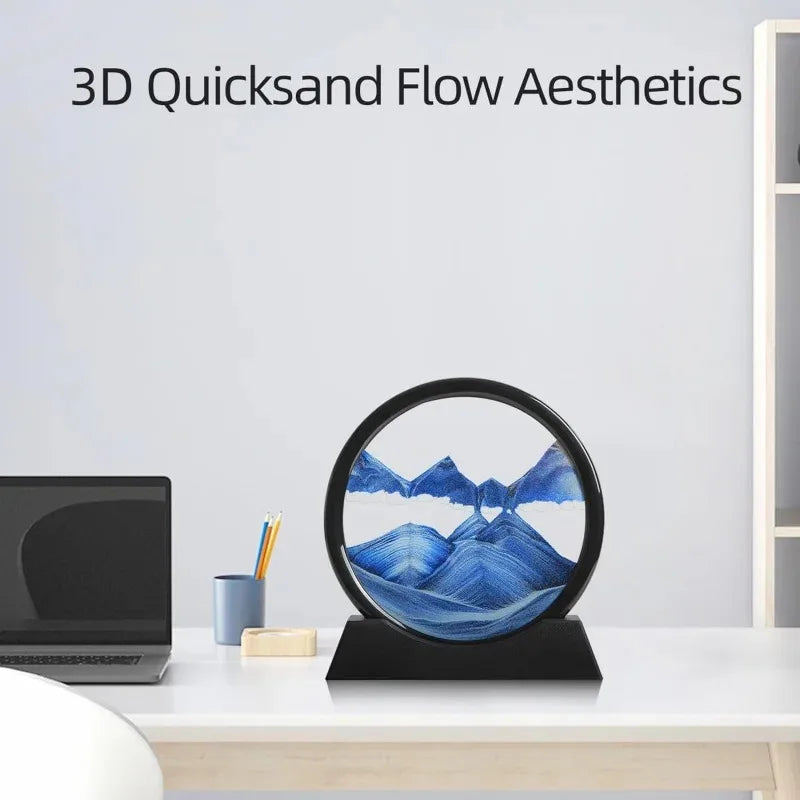 3D Moving Sand Art Motion Picture | Desktop Kinetic Relaxation Sandscape (GL-004-SAND)